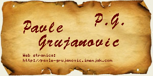 Pavle Grujanović vizit kartica